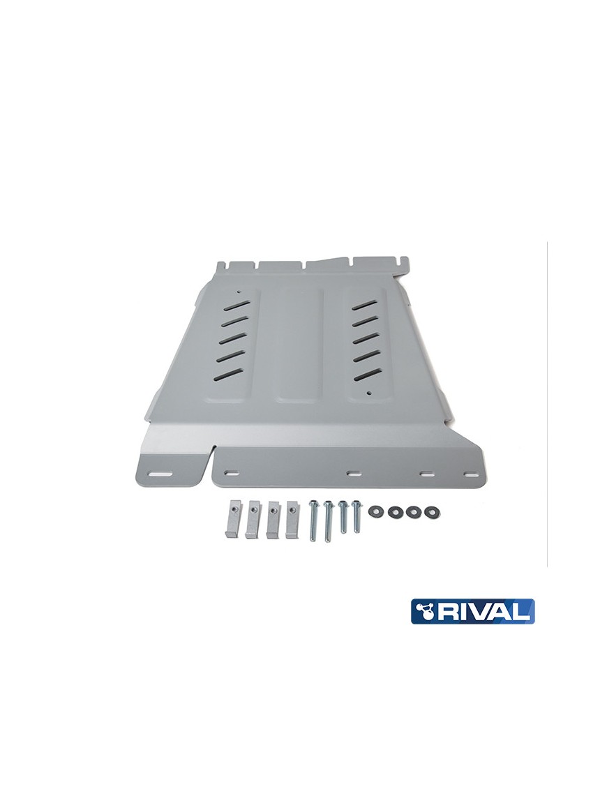 Osłona skrzyni biegów Rival — aluminium 6 mm — Nissan Navara D23 i D40, Frontier, Pathfinder R51