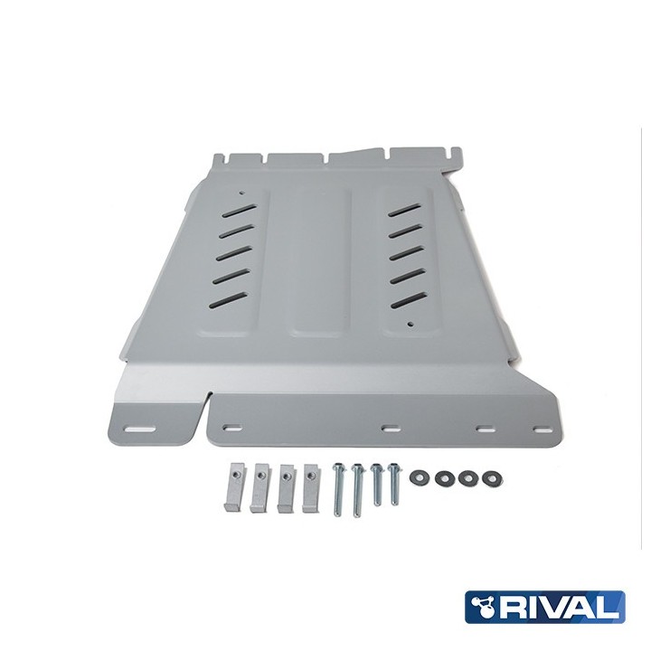 Osłona skrzyni biegów Rival — aluminium 4 mm — Nissan Navara D40 i D23, Pathfinder R51 2004-2021