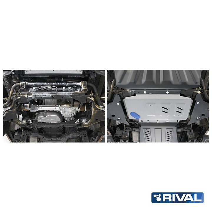 Osłona silnika Rival aluminium 4 mm — Nissan Navara D23/D40, Frontier, Pathfinder R51, Mercedes X-Class - ujęcie 4