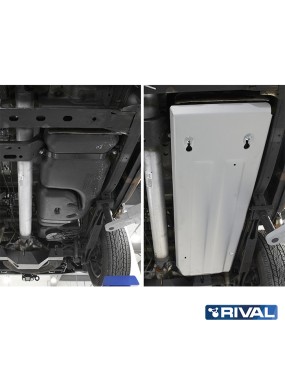 Osłona zbiornika paliwa Rival aluminium 4 mm — Nissan Navara (Frontier) 2014-2019 2.3d