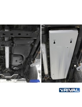 Osłona zbiornika paliwa Rival aluminium 4 mm — Nissan Navara (Frontier) 2014-2019 2.3d