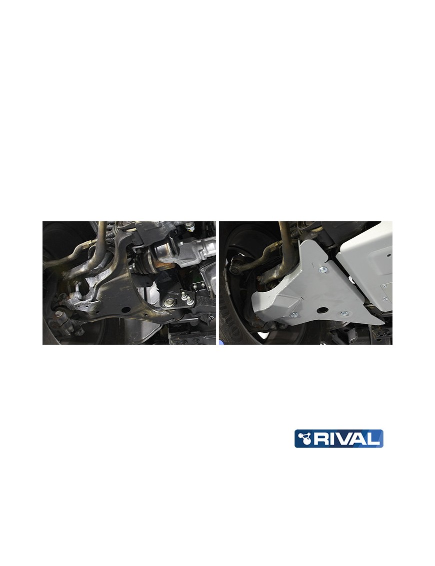 Osłona wahaczy przednich Rival aluminium 6 mm — Nissan Navara (Frontier) D23 2014-2021 2.3d