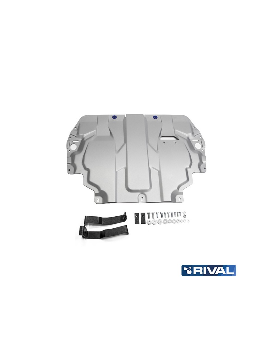 Osłona silnika Rival — aluminium 4 mm — VW Caddy 2004-2015, Golf 2003-2012, Jetta 2005-2019