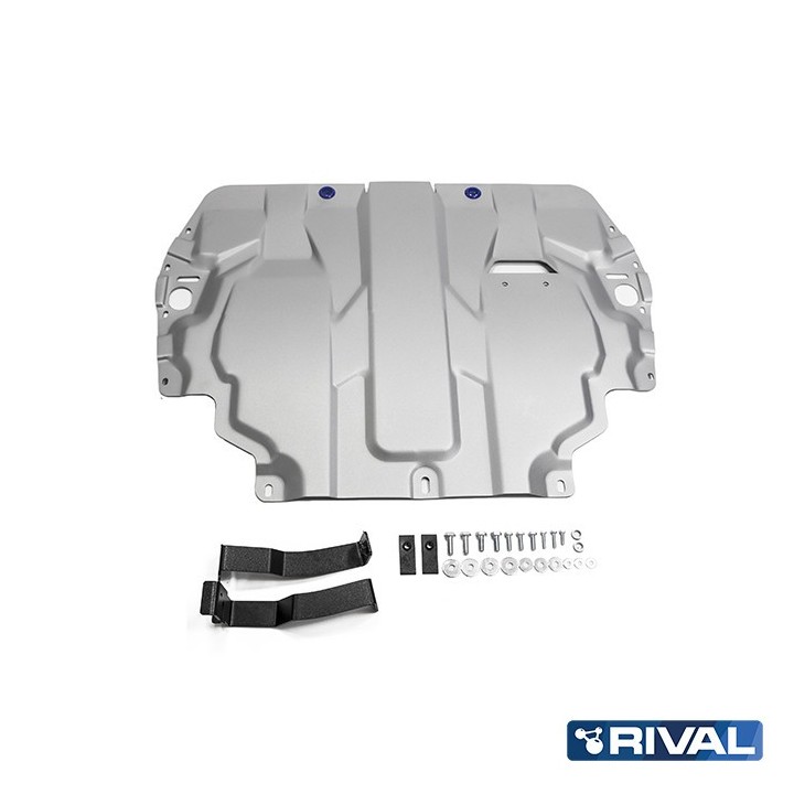 Osłona silnika Rival — aluminium 4 mm — VW Caddy 2004-2015, Golf 2003-2012, Jetta 2005-2019