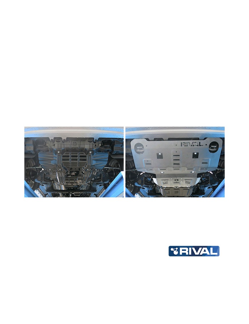 Osłona chłodnicy i silnika Rival aluminium 4 mm — Toyota Hilux od 2015 / Fortuner