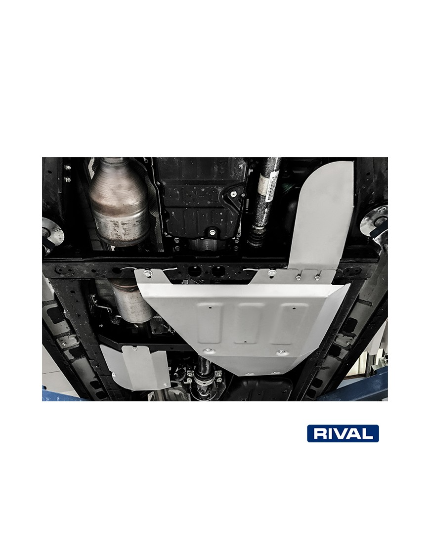 Osłona reduktora, zbiornika AdBlue i sondy lambda Rival — alu 4 mm — Toyota Hilux 2015-2025