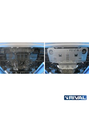 Osłona chłodnicy i silnika Rival aluminium 4 mm — Toyota Hilux od 2015 / Fortuner