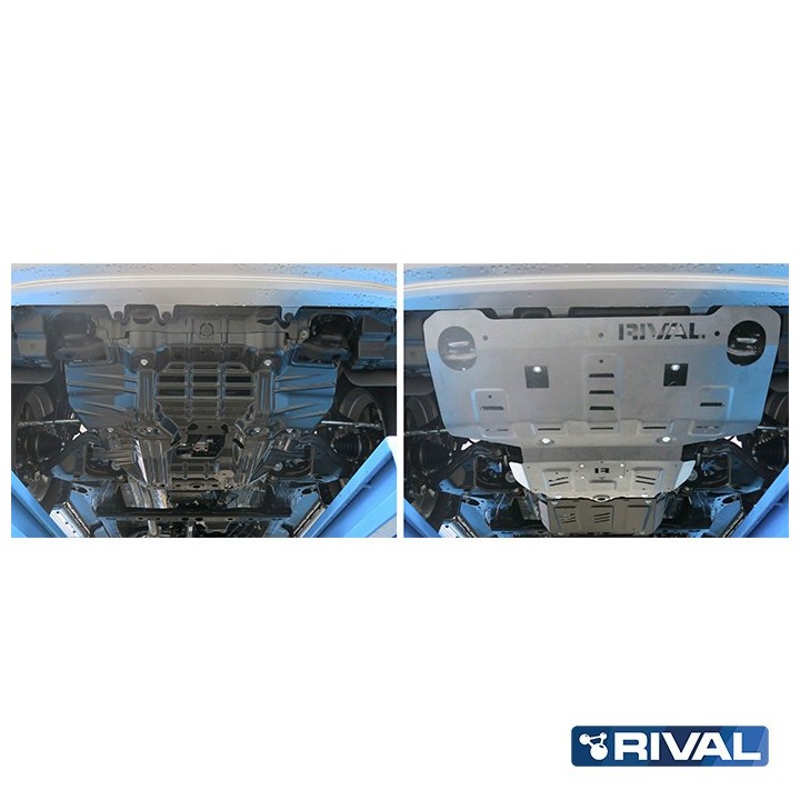 Osłona chłodnicy i silnika Rival aluminium 4 mm — Toyota Hilux od 2015 / Fortuner - ujęcie 4