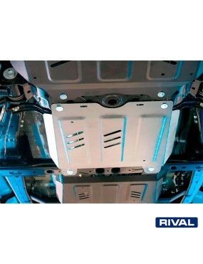 Osłona skrzyni biegów Rival — aluminium 4 mm — Toyota Hilux 2015-2020, 2020-2025