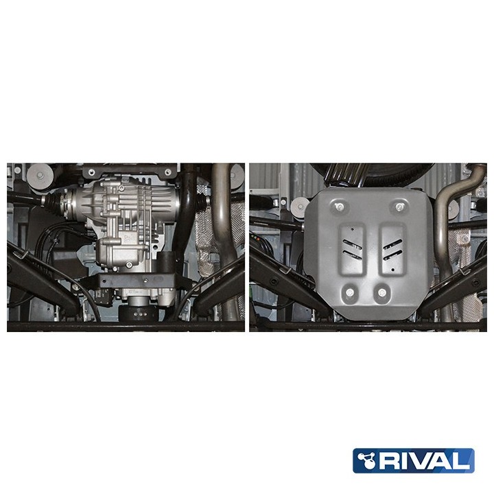 Osłona tylnego dyferencjału Rival — aluminium 6 mm — VW Multivan, Caravelle, Transporter 4Motion - ujęcie 2