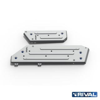 Osłona zbiornika paliwa Rival — aluminium 6 mm, dwuczęściowa — Toyota Land Cruiser 300 od 2021