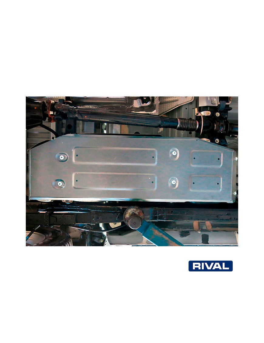 Osłona zbiornika paliwa Rival — aluminium 4 mm — Toyota Hilux Revo 2015-2020, 2020-2025
