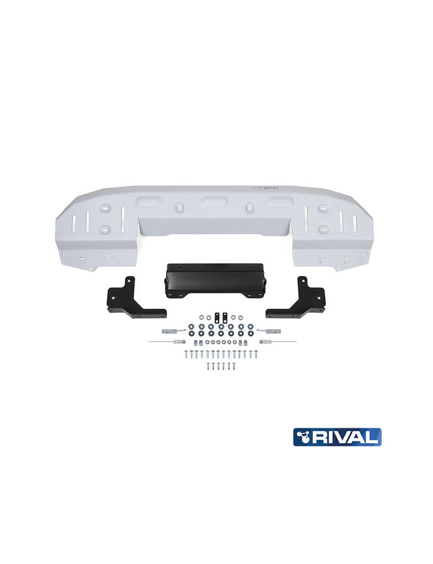 Osłona przedniego zderzaka Rival — aluminium 6 mm — Toyota Land Cruiser 300 VXR, GXR od 2021