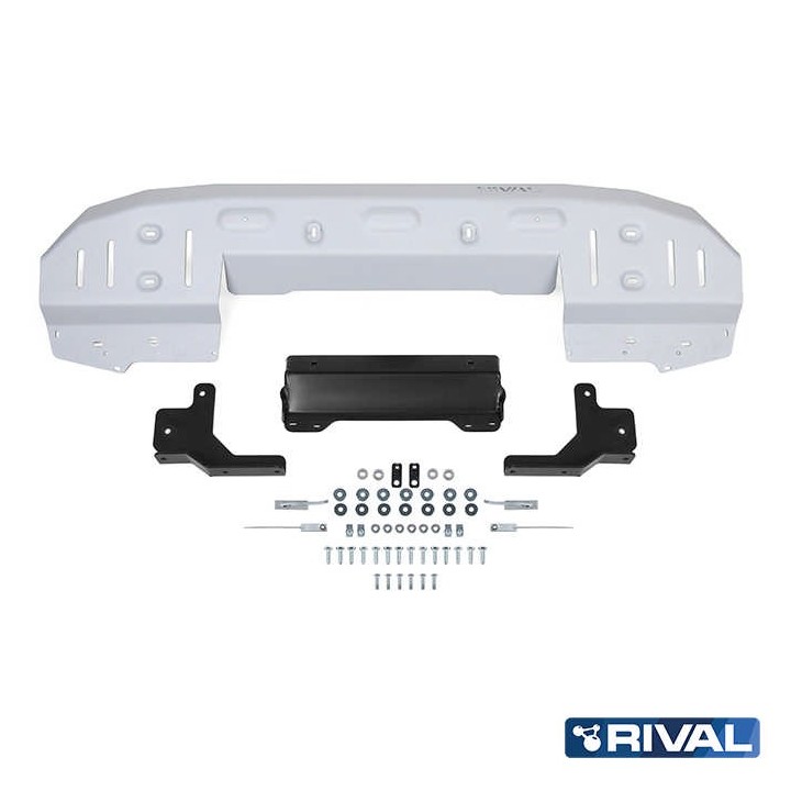 Osłona przedniego zderzaka Rival — aluminium 6 mm — Toyota Land Cruiser 300 VXR, GXR od 2021