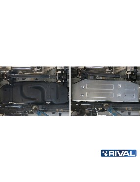 Osłona zbiornika paliwa Rival — aluminium 4 mm — Toyota Hilux Revo 2015-2020, 2020-2025