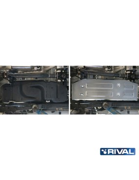 Osłona zbiornika paliwa Rival — aluminium 4 mm — Toyota Hilux Revo 2015-2020, 2020-2025