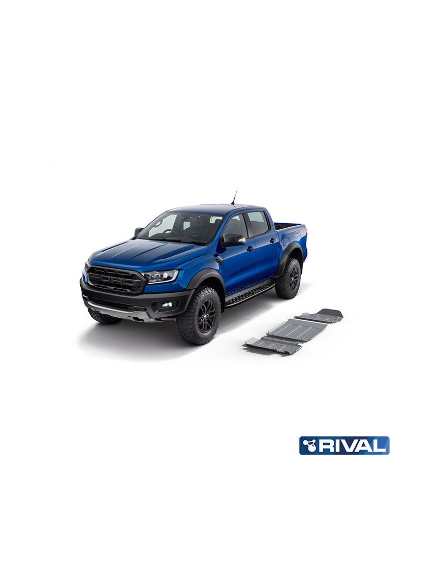 Zestaw osłon Rival — silnik, skrzynia, reduktor — aluminium 6 mm — Ford Ranger Raptor od 2019