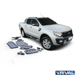 Zestaw osłon Rival — chłodnica, silnik, skrzynia, reduktor, bak, wahacze, dyferencjał — Ford Ranger 2011-2022