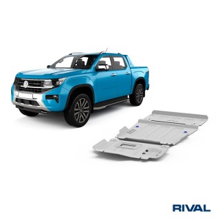 Zestaw osłon Rival — silnik, skrzynia, reduktor — aluminium 4 mm — Ford Ranger i Raptor, VW Amarok od 2022