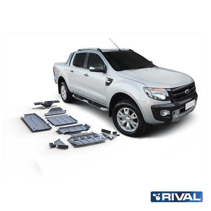Zestaw osłon Rival — chłodnica, silnik, skrzynia, reduktor, bak, wahacze, dyferencjał — Ford Ranger 2011-2022 - ujęcie 2