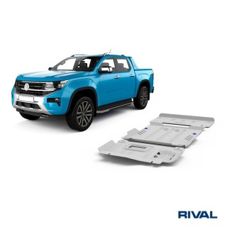 Zestaw osłon Rival — silnik, skrzynia, reduktor — aluminium 4 mm — Ford Ranger i Raptor, VW Amarok od 2022 - ujęcie 2