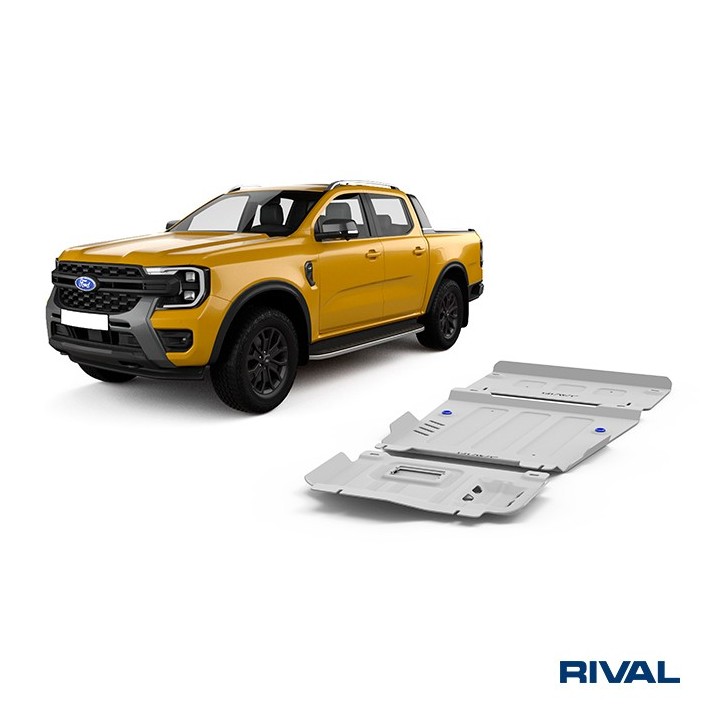 Zestaw osłon Rival — silnik, skrzynia, reduktor — aluminium 4 mm — Ford Ranger i Raptor, VW Amarok od 2022 - ujęcie 5
