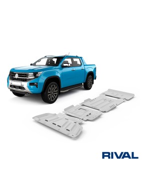 Zestaw osłon Rival 4 mm — chłodnica, silnik, skrzynia, reduktor — Ford Everest, VW Amarok od 2022