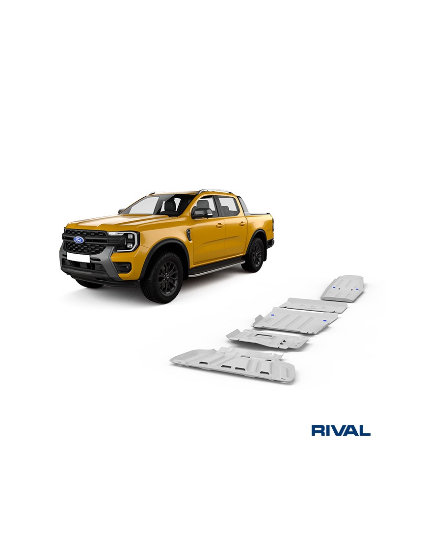 Zestaw osłon Rival — chłodnica, silnik, skrzynia, reduktor, zbiornik paliwa — Ford Ranger / VW Amarok od 2022