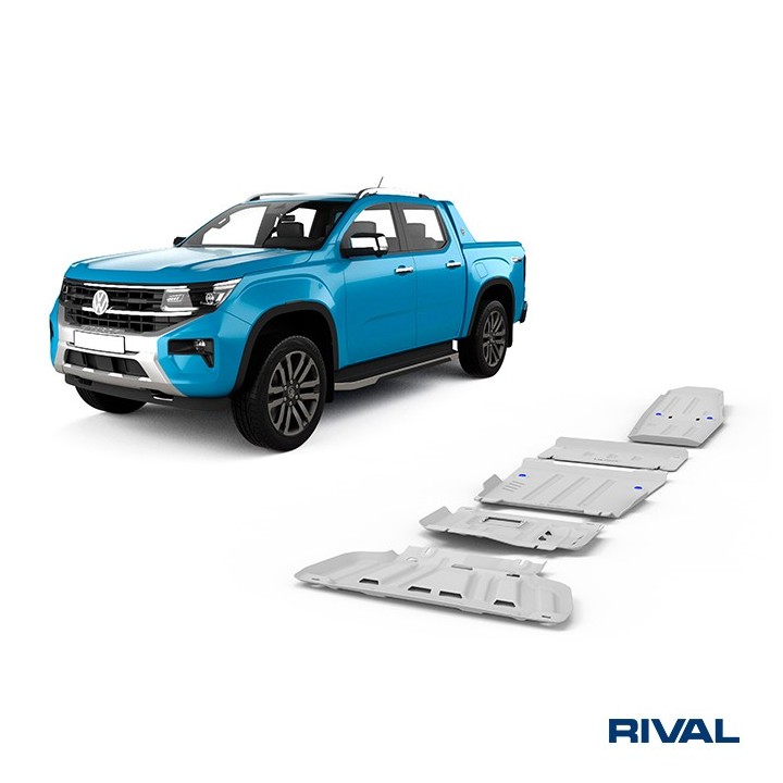 Zestaw osłon Rival — chłodnica, silnik, skrzynia, reduktor, zbiornik paliwa — Ford Ranger / VW Amarok od 2022 - ujęcie 2