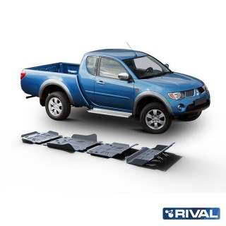 Zestaw osłon Rival 4 mm — chłodnica, silnik, skrzynia, reduktor — Mitsubishi L200, Pajero Sport - ujęcie 2