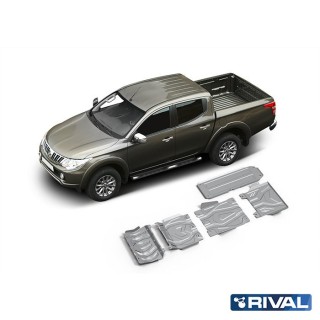 Zestaw osłon Rival 4 mm — chłodnica, silnik, skrzynia, reduktor, zbiornik — Mitsubishi L200, Pajero Sport - ujęcie 2