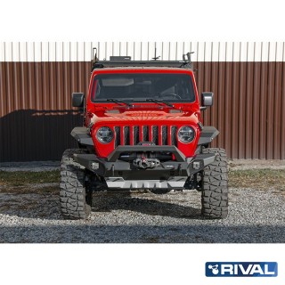 Zderzak przedni aluminiowy Rival z LED — Jeep Wrangler JK, JL, Gladiator JT (bez Mojave) - ujęcie 2