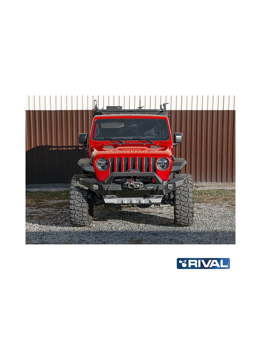 Zderzak przedni aluminiowy Rival z LED — Jeep Wrangler JK, JL, Gladiator JT (bez Mojave)