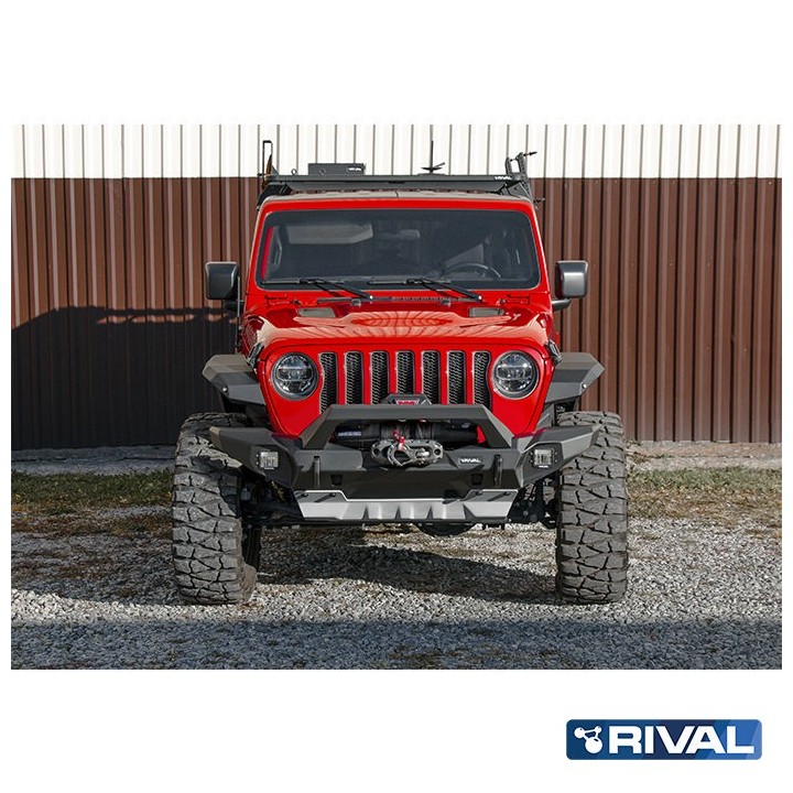 Zderzak przedni aluminiowy Rival z LED — Jeep Wrangler JK, JL, Gladiator JT (bez Mojave) - ujęcie 2