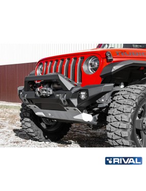 Zderzak przedni aluminiowy Rival z LED — Jeep Wrangler JK, JL, Gladiator JT (bez Mojave)