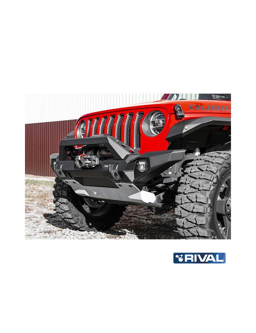 Zderzak przedni aluminiowy Rival z LED — Jeep Wrangler JK, JL, Gladiator JT (bez Mojave)
