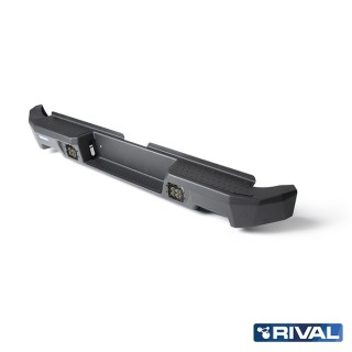 Zderzak tylny aluminiowy Rival z LED — Nissan Navara (Frontier) Double Cab 2014-2021