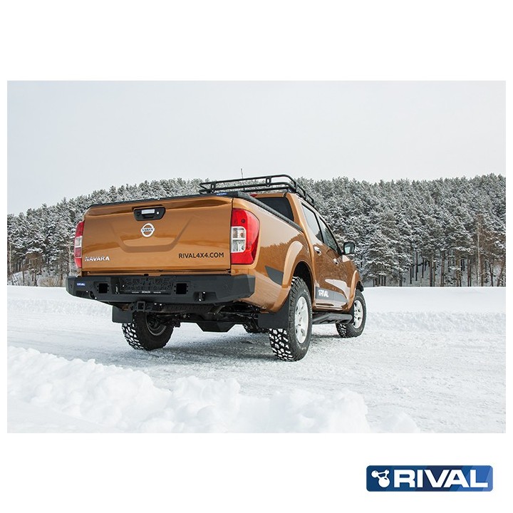 Zderzak tylny aluminiowy Rival z LED — Nissan Navara (Frontier) Double Cab 2014-2021 - ujęcie 6