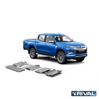 Zestaw osłon Rival 6 mm — chłodnica, silnik, skrzynia, reduktor, zbiornik — Mitsubishi L200, Pajero Sport - ujęcie 2