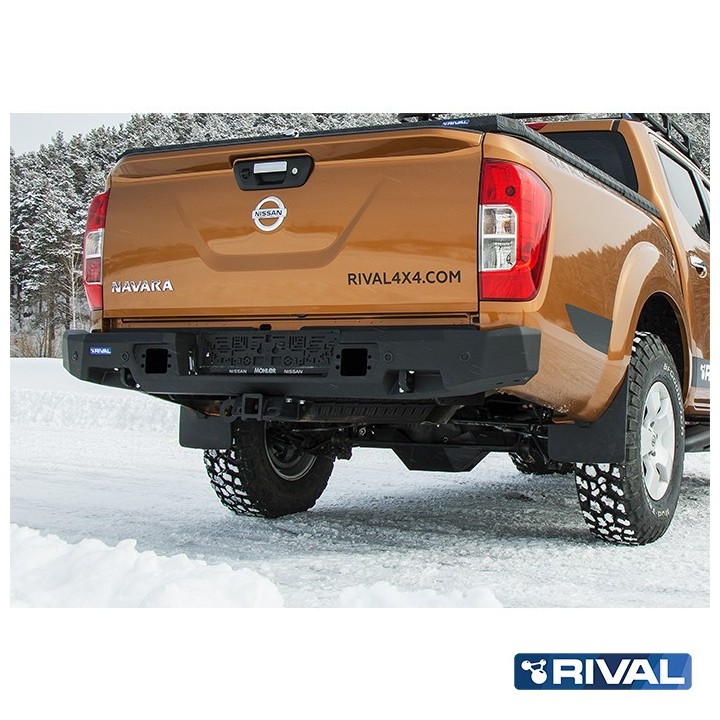 Zderzak tylny aluminiowy Rival z LED — Nissan Navara (Frontier) Double Cab 2014-2021 - ujęcie 10
