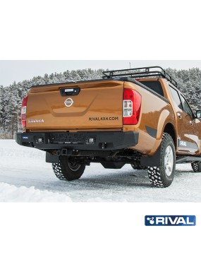 Zderzak tylny aluminiowy Rival z LED — Nissan Navara (Frontier) Double Cab 2014-2021