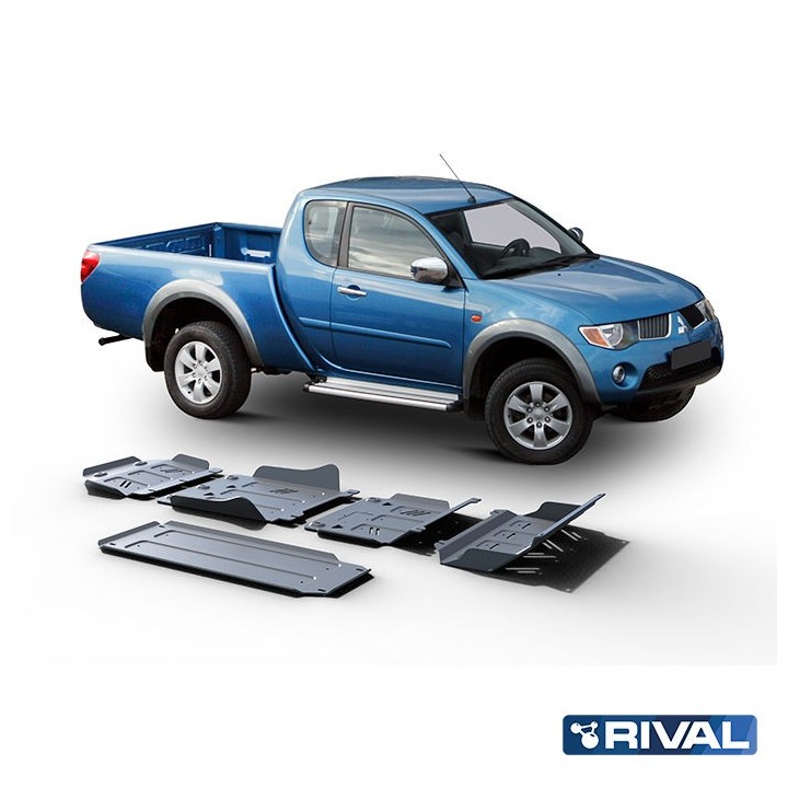 Zestaw osłon Rival — chłodnica, silnik, skrzynia, reduktor, zbiornik paliwa — Mitsubishi L200 / Pajero Sport - ujęcie 2