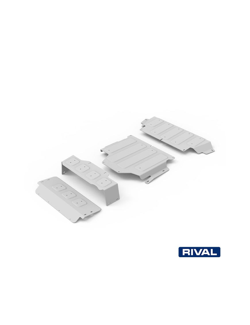 Zestaw osłon Rival aluminium 6 mm — drążki kierownicze, silnik, skrzynia, reduktor — Nissan Patrol Y61