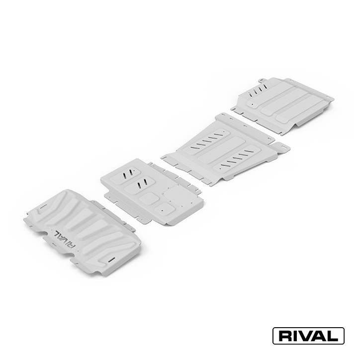 Zestaw osłon Rival aluminium 6 mm — chłodnica, silnik, skrzynia, reduktor — Renault Alaskan od 2017 - ujęcie 3