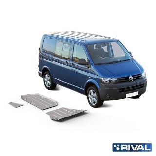 Zestaw osłon Rival — silnik ze skrzynią, wydech, zbiornik paliwa — aluminium 6 mm — VW T6 od 2015