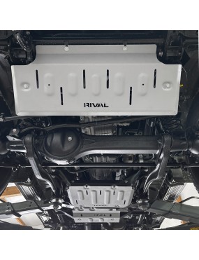 Zestaw osłon Rival — chłodnica z drążkami, skrzynia biegów, reduktor — aluminium 6 mm — Land Cruiser serii 76-79 od 2023