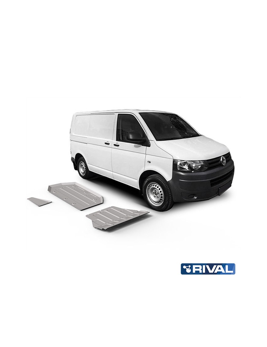 Zestaw osłon Rival — silnik ze skrzynią, wydech, zbiornik paliwa — aluminium 6 mm — VW T6 od 2015