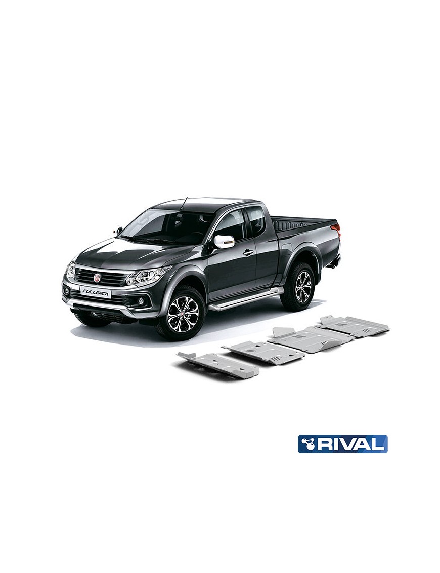 Zestaw osłon Rival alu 6 mm — chłodnica, silnik, skrzynia, reduktor — Mitsubishi Pajero Sport od 2016, L200