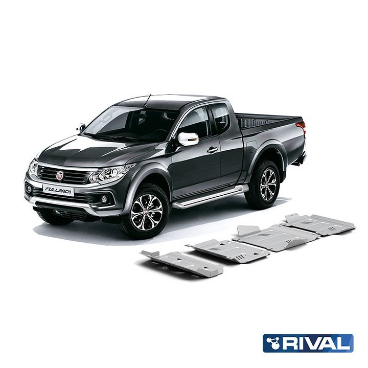 Zestaw osłon Rival alu 6 mm — chłodnica, silnik, skrzynia, reduktor — Mitsubishi Pajero Sport od 2016, L200