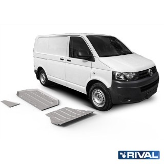 Zestaw osłon Rival 4 mm — silnik, skrzynia, wydech, zbiornik — VW Transporter, Caravelle, Multivan 2003-2024 - ujęcie 2